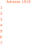 7 6 5 4 3 2 1 Kirchgasse 10 Kirchgasse 7 Bergstrae 18 Bergstrae 21 Bergstrae 19 Bergstrae 16 Bergstrae 14 Adresse 1910